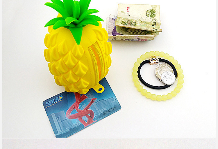 菠萝零钱包,硅胶菠萝零钱包
